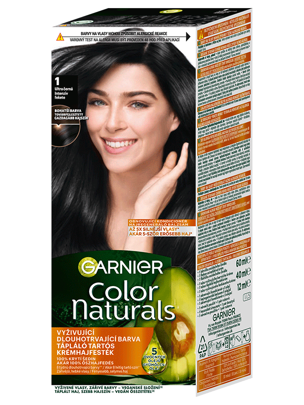 Color Naturals permanentní barva na vlasy 1 Ultra černá