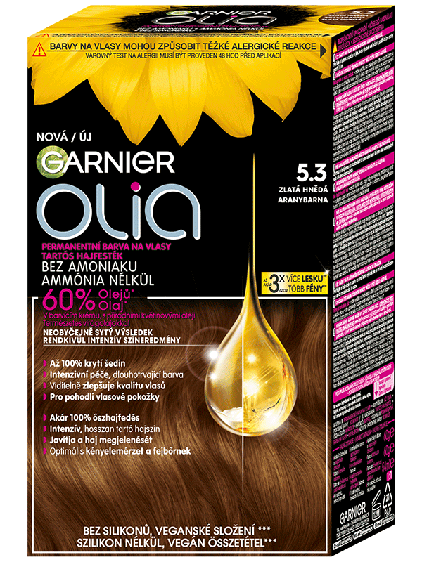 Olia permanentní barva na vlasy 5.3 Zlatá hnědá