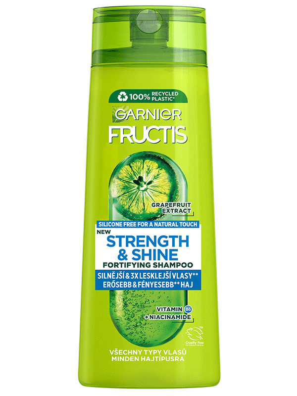 Fructis Strength & Shine Posilující šampon pro všechny typy vlasů bez lesku a síly 400 ml