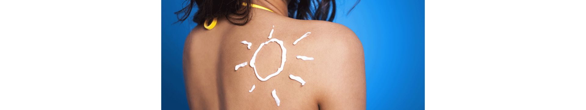 Sluníčko z krému na opalování na zádech - header