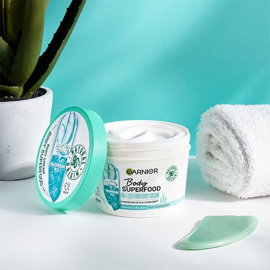 Garnier Body Superfood Aloe otevřená krabička