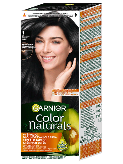 Color Naturals permanentní barva na vlasy 1 Ultra černá