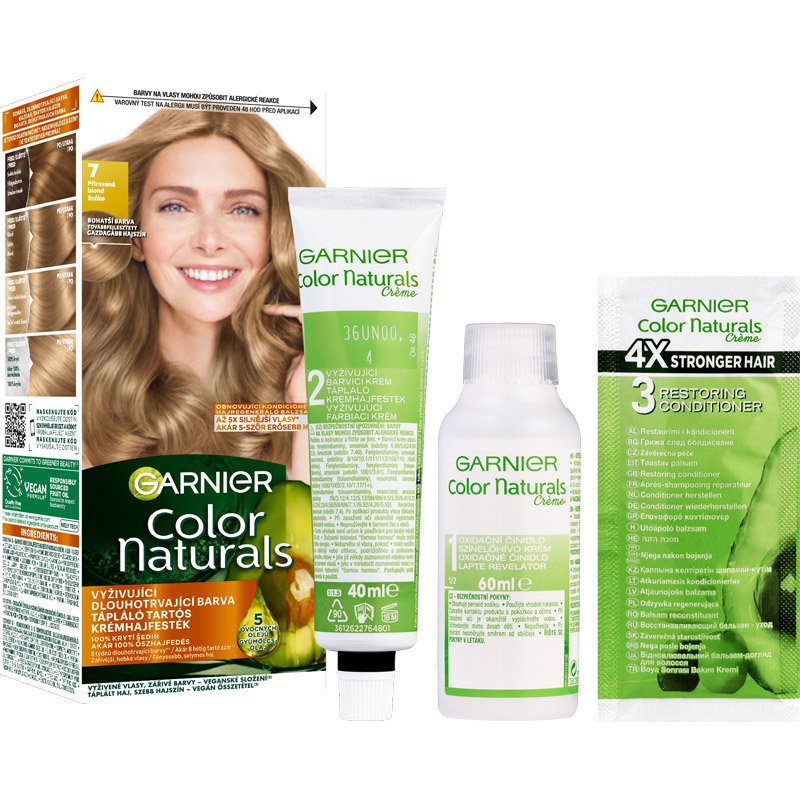 Color Naturals permanentní barva na vlasy 7 Přirozená blond balení