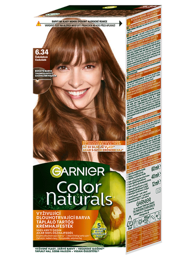 Color Naturals permanentní barva na vlasy 6.34 Čokoládová