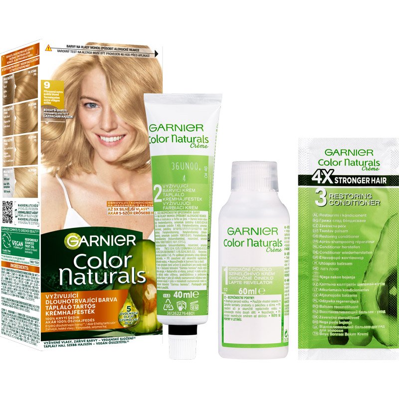 Color Naturals permanentní barva na vlasy 9 Přirozená extra světlá blond balení