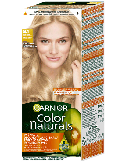 Color Naturals permanentní barva na vlasy - 9.1 velmi světlá blond popelavá