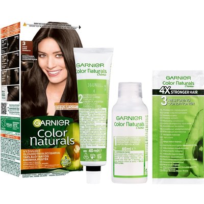Color Naturals permanentní barva na vlasy - 3 tmavě hnědá - 2