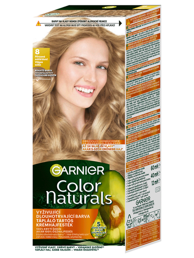 Color Naturals permanentní barva na vlasy - 8 světlá blond