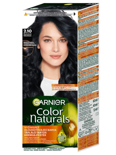 Color Naturals permanentní barva na vlasy - 2.10 modročerná