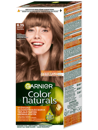 Color Naturals permanentní barva na vlasy - 6.25 světle ledová mahagonová