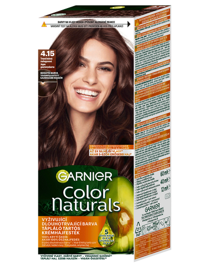 Color Naturals permanentní barva na vlasy - 4.15 tmavá ledová mahagonová