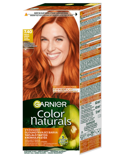 Color Naturals permanentní barva na vlasy - 7.40+ Vášnivá měděná