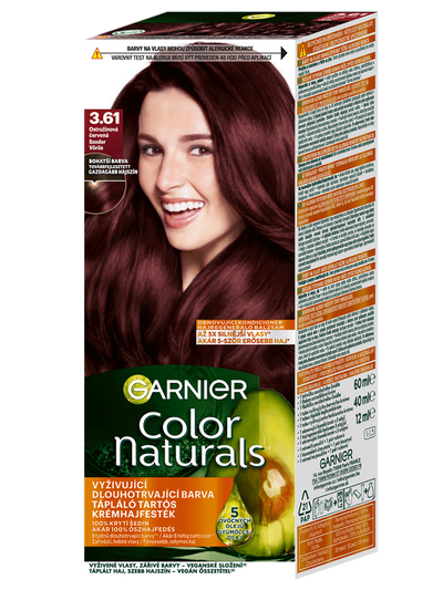 Color Naturals permanentní barva na vlasy - 3.61 ostružinová červená