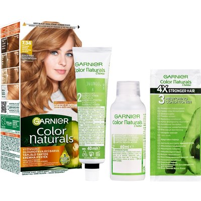 Color Naturals permanentní barva na vlasy 7.34 měděná - 2