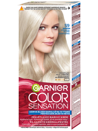 Color Sensation permanentní barva na vlasy - S9 stříbrná blond