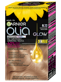 Olia Glow permanentní barva na vlasy 8.12 Duhová blond
