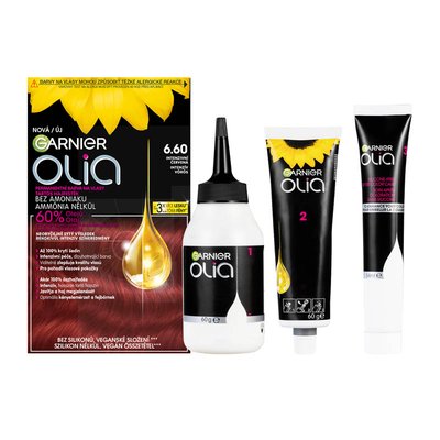 Olia permanentní barva na vlasy - 6.60 Intenzivní červená