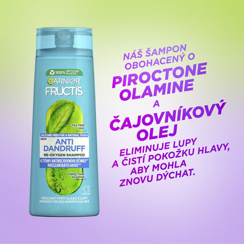 Fructis Anti Dandruff Očisťující šampon pro všechny typy vlasů s lupy - 2