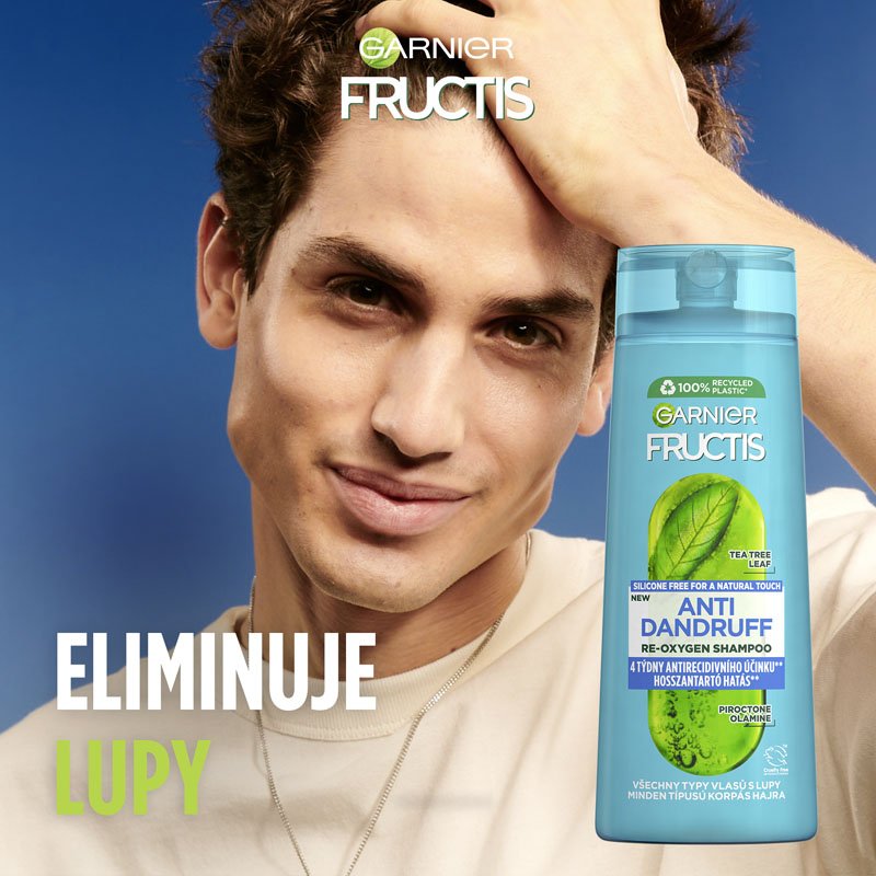 Fructis Anti Dandruff Očisťující šampon pro všechny typy vlasů s lupy - 4