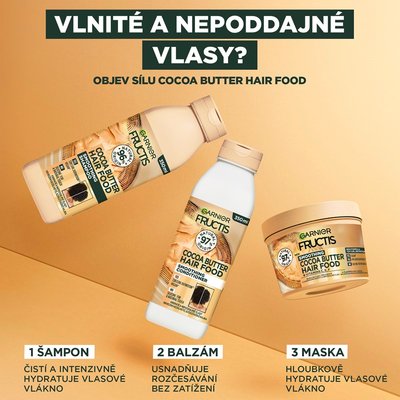 Fructis Hair Food Cocoa Butter Uhlazující šampon - 6
