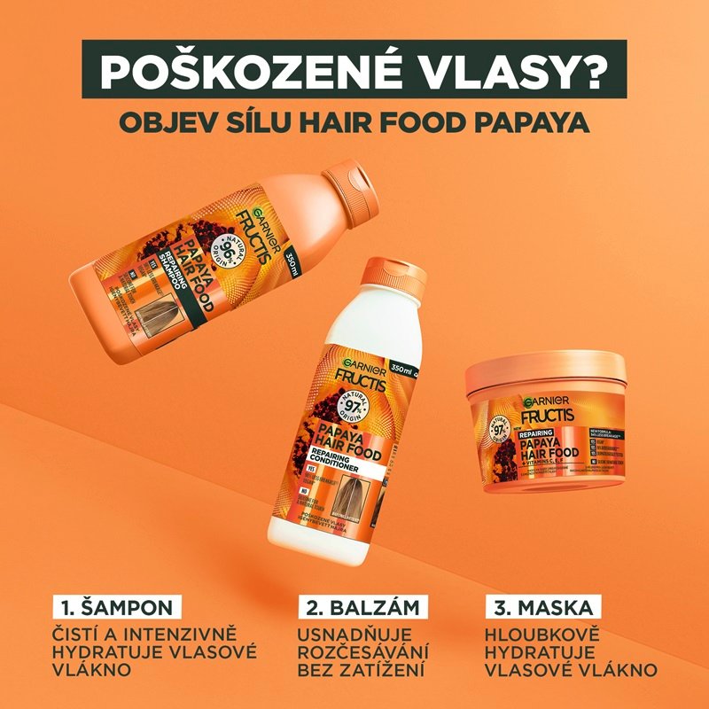 Garnier Fructis Hair Food Papaya Šampon - 6