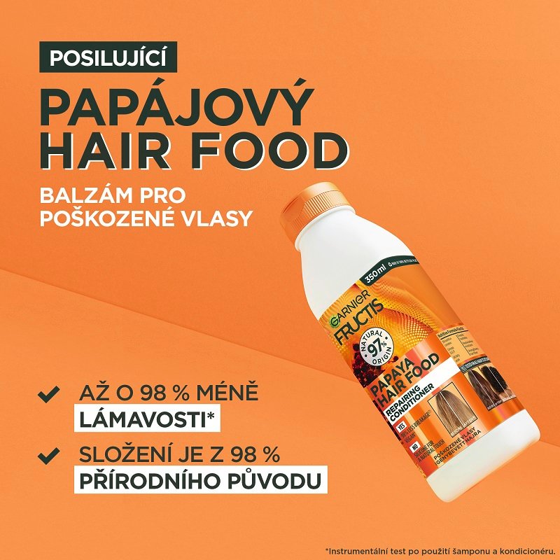 Garnier Fructis Hair Food Papaya Posilující balzám na vlasy - 2