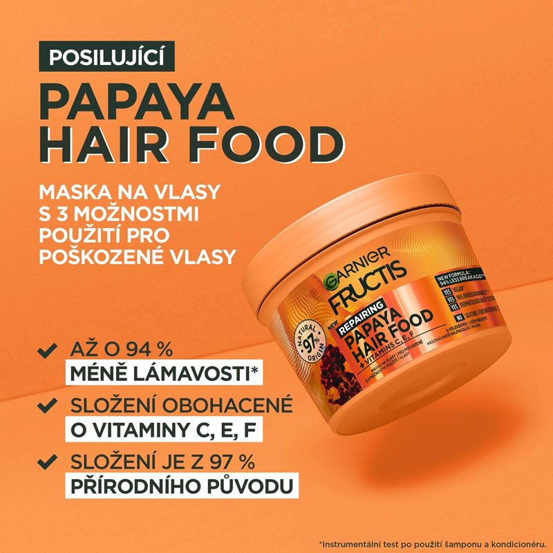 Garnier Fructis Hair Food Papaya maska na vlasy - 3
