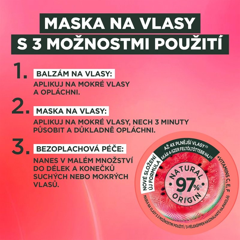 Fructis Hair Food Watermelon maska - 4