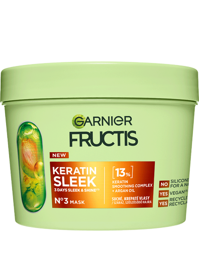 Garnier Fructis Keratin Sleek maska na vlasy