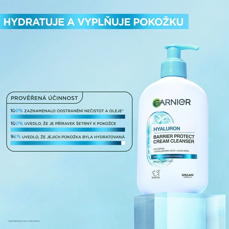 Zklidňující čisticí krém s kyselinou hyaluronovou a aloe vera - 3