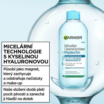 Garnier Skin Naturals All in One vyplňující micelární voda hyaluronic aloe, 400 ml - 3