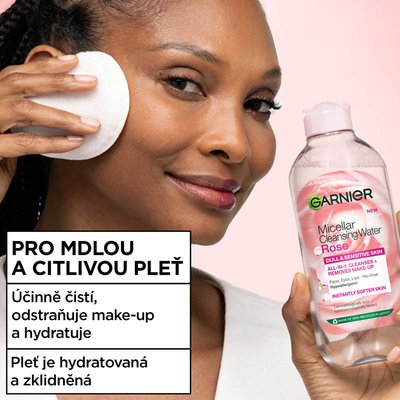 Skin Naturals rozjasňující micelární voda s růžovou vodou, 400 ml - 2