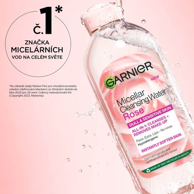 Skin Naturals rozjasňující micelární voda s růžovou vodou, 400 ml - 5