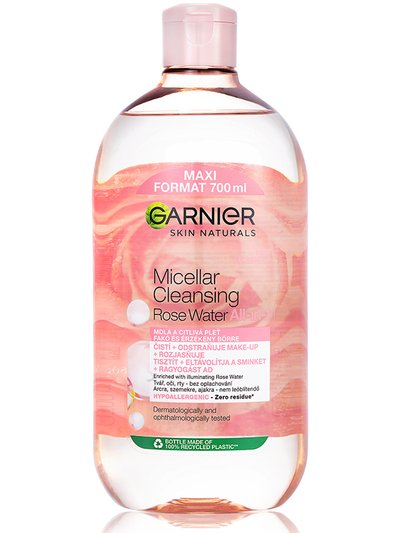 Skin Naturals rozjasňující micelární voda s růžovou vodou, 700 ml