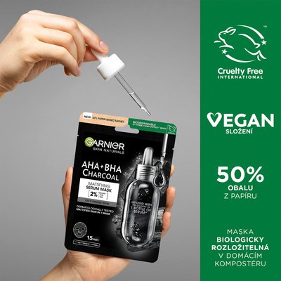 Skin Naturals očisťující a hydratační textilní maska s výtažkem z černé řasy na rozšířené póry - 2
