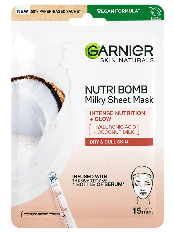 Nutri Bomb textilní pleťová maska s kokosovým mlékem