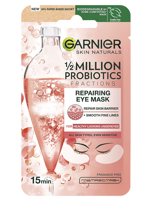 Oční textilní maska s probiotickými frakcemi