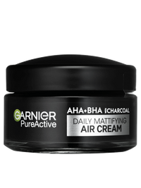 Pure Active AHA + BHA lehký denní zmatňující krém 3v1 s aktivním uhlím