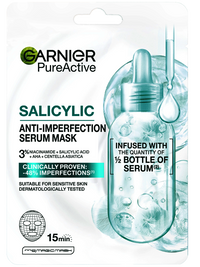 Garnier Pure Active Salicylic textilní sérum maska proti nedokonalostem
