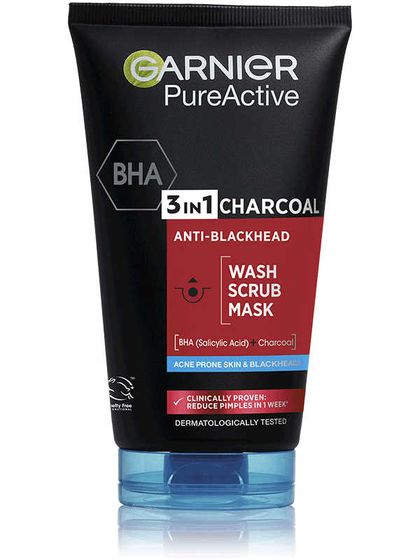 Skin Naturals Pure Active 3v1 maska s aktivním uhlím proti černým tečkám