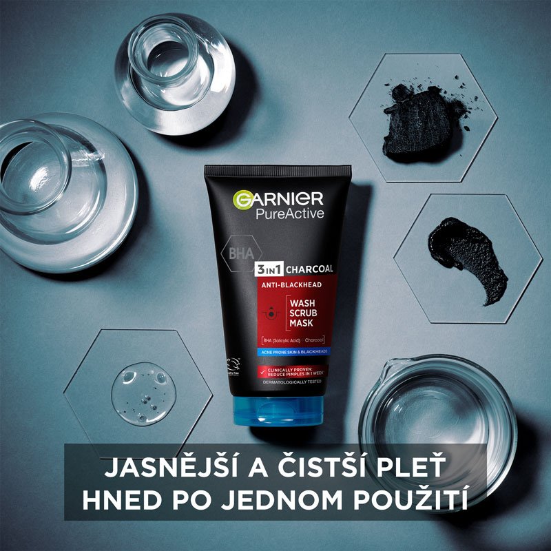 Skin Naturals Pure Active 3v1 maska s aktivním uhlím proti černým tečkám - 4