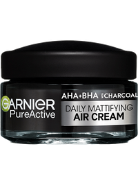 Pure Active AHA + BHA lehký denní zmatňující krém 3v1 s aktivním uhlím