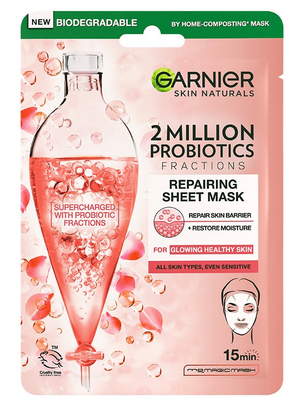 Regenerační textilní maska s probiotickými frakcemi