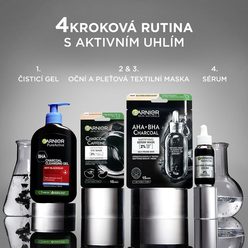 Skin Naturals oční maska s aktivním uhlím pro osvěžení očního okolí - 5