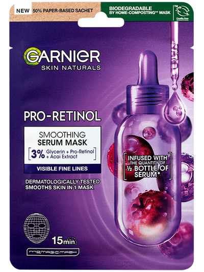 Garnier Skin Naturals Pro-Retinol vyhlazující sérum maska
