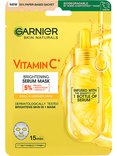 Garnier textilní maska s vitamínem C pro rozjasnění pleti