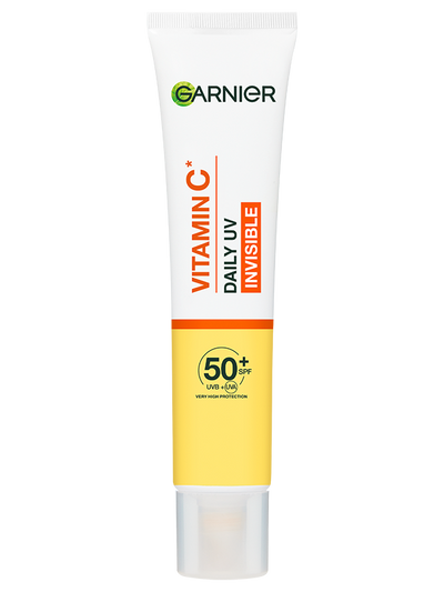 Skin Naturals Vitamin C denní rozjasňující UV fluid SPF 50+ invisible