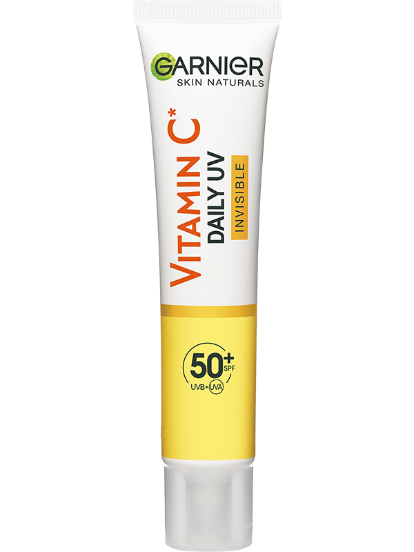 Skin Naturals Vitamin C denní rozjasňující UV fluid SPF 50+ invisible