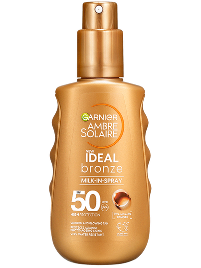 Ambre Solaire Ideal Bronze opalovací tělové mléko ve spreji SPF 50
