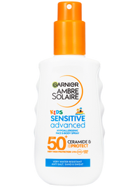 Ambre Solaire Ochranný sprej proti UV záření s velmi vysokou ochranou SPF50+ pro citlivou dětskou pokožku, 150 ml